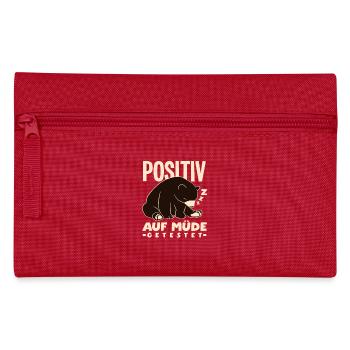 Testé positif pour l’humour d’ours fatigué - Trousse - rouge - Devant