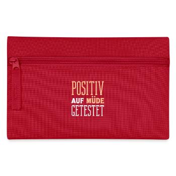 Testé positif pour l’humour fatigué - Trousse - rouge - Devant