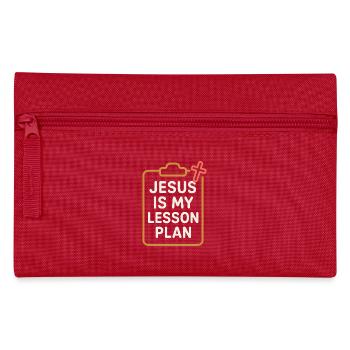 Christian Teacher, Faith-Based - Pencil Case - red - Front