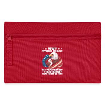 Vétéran de la Seconde Guerre mondiale, fille Pride Eagle America Flag - Trousse - rouge - Devant