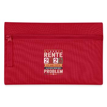 Pension 2026 I'm done - Pencil Case - red - Front