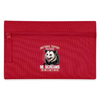 Funny Opossum - Pencil Case - red - Front