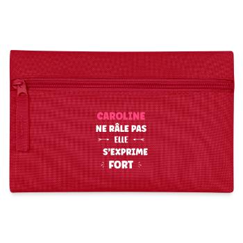 Caroline spricht laut - Federtasche - Rot - Vorne