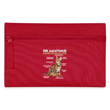Bengalkatze Geschenk für Katzenfan Katzenmama - Federtasche - Rot - Vorne
