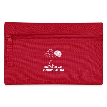 Here you fell down something sarcastic - Pencil Case - red - Front