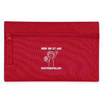 Here you fell down something sarcastic - Pencil Case - red - Front