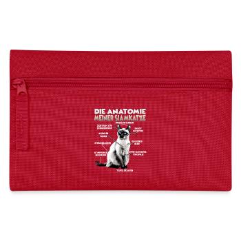 Siamkatzen T | Siamkatzen Katzenbesitzer Siam Katz - Federtasche - Rot - Vorne