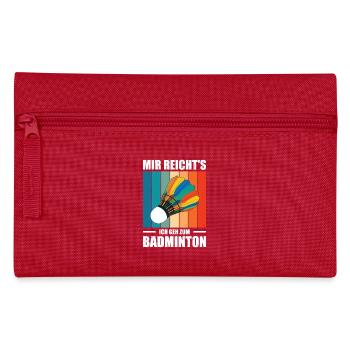 Badmintonspieler Geschenke Badminton Outfits - Federtasche - Rot - Vorne