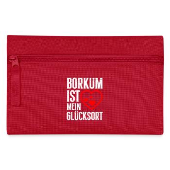 BORKUM IS MY PLACE OF HAPPINESS Fun - Pencil Case - red - Front