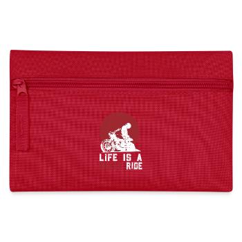 La vie est un voyage fou - Trousse - rouge - Devant