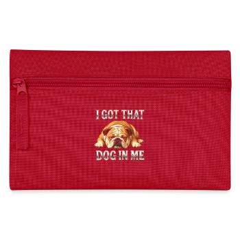 Idée cadeau sur l’humour du chien bouledogue anglais - Trousse - rouge - Devant