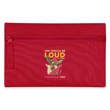 Loud groove guitar joke - Pencil Case - red - Front
