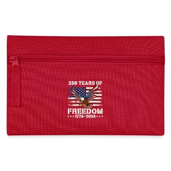 250 Jahre Freiheit 1776 2026 USA Patriotischer Stolz - Federtasche - Rot - Vorne