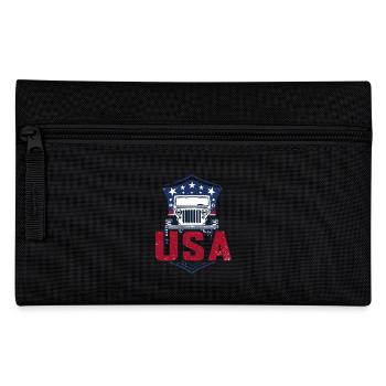 Willys Overland USA Offroad 4x4 - Federtasche - Schwarz - Vorne
