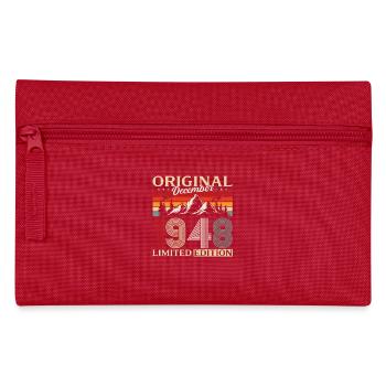 77th Birthday Original December Born 1948 - Pencil Case - red - Front