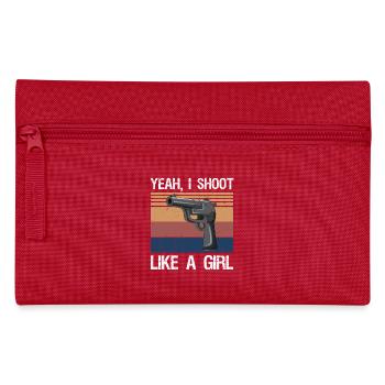 yes I Shoot Like A Girl - Pencil Case - red - Front