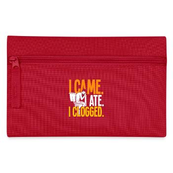 Toilettenverstopfungsmeister Lustiges - Federtasche - Rot - Vorne