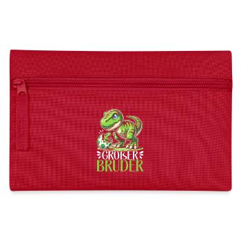 Big Brother Dinosaur Dino Sibling Motif - Pencil Case - red - Front