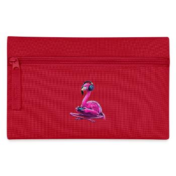 Flamingo Gaming Animal Video Games Funny Flamingo - Pencil Case - red - Front