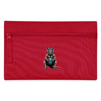 Kangaroo Games Animal Video Games Funny Kangaroo - Pencil Case - red - Front