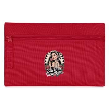 Les mauvaises filles ont meilleur goût Tatouage rockabilly Pin-up - Trousse - rouge - Devant