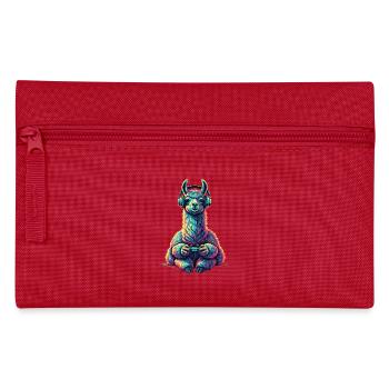 Llamma Gaming Animal Video Games Funny Llamma - Pencil Case - red - Front