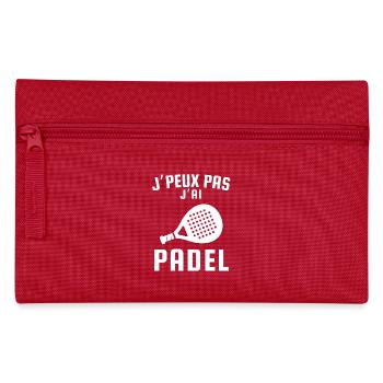 Je peux pas j ai padel - Trousse - rouge - Devant