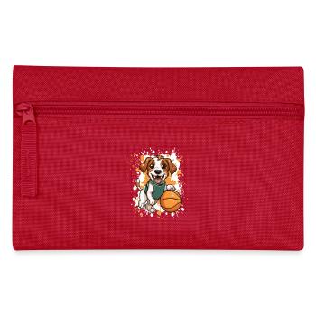 Le chien de basket dans le saut - Trousse - rouge - Devant