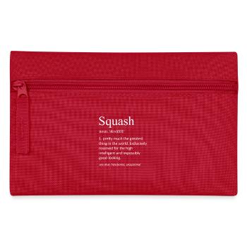 Lustige Squash-Definition Größter Sport-Schläger-Gif - Federtasche - Rot - Vorne