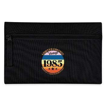 1985 Vintage Geburtstagsgeschenk 85 Geburtstag - Federtasche - Schwarz - Vorne