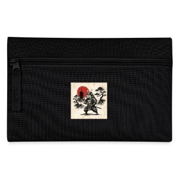 Samurai Hamster Vor Roter Japan Sonne - Federtasche - Schwarz - Vorne