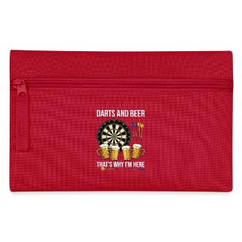 Darts and Beer – That’s Why I’m Here Design - Federtasche - Rot - Vorne