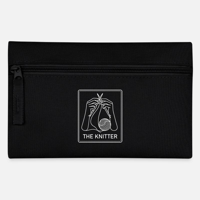The Knitter Design - Federtasche - Schwarz