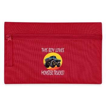 Le garçon adore les monster trucks - Trousse - rouge - Devant