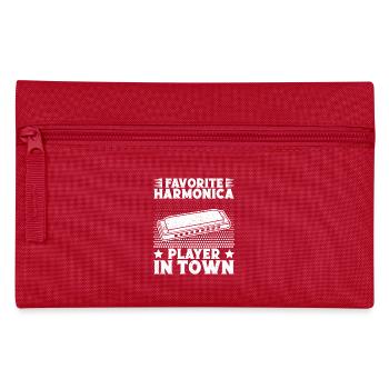 Harmonica Musican Favorite Player In Town - Federtasche - Rot - Vorne