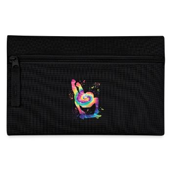Skeleton Bobsleigh Winter Sports Sled - Pencil Case - black - Front