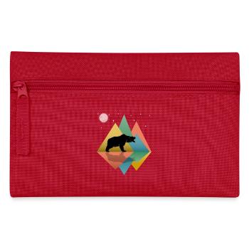 Bear In The Mountains  - Pencil Case - red - Front