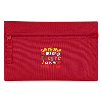  English Language Arts Teacher School Supplies ELA - Pencil Case - red - Front
