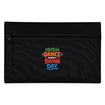Irish Dance Step-dancing Celtic Fan - Pencil Case - black - Front