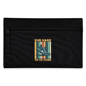 Coureur de marathon courir à fond ou rentrer chez soi - Trousse - noir - Devant