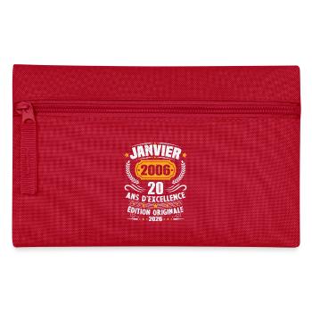 Vintage Janvier 2006 Cadeau D'anniversaire 20 Ans - Federtasche - Rot - Vorne