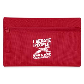 Anesthesiologist Your Superpower Anesthesia - Pencil Case - red - Front