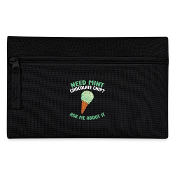 Frische Sahne-Waffelkegel italienische Minze - Federtasche - Schwarz - Vorne