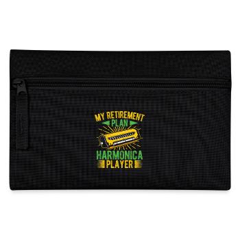 Funny Harmonica Player Retirement Plan Player - Federtasche - Schwarz - Vorne