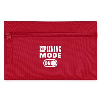 Ziplining Mode ON – Adrenalin an der Zipline - Federtasche - Rot - Vorne