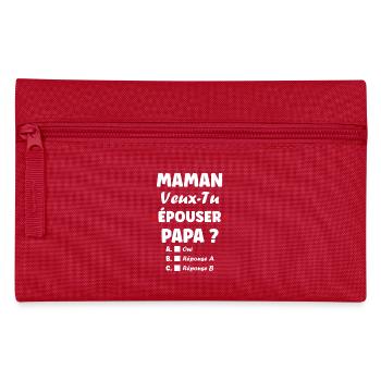 Mommy Will You Marry Daddy - Pencil Case - red - Front