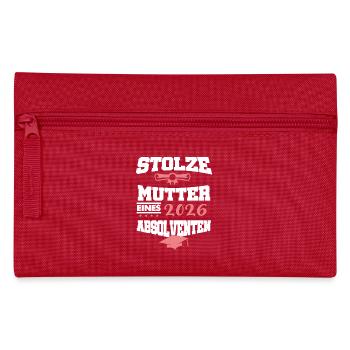 Stolze Mutter Absolvent 2026 Bachelor Master - Federtasche - Rot - Vorne