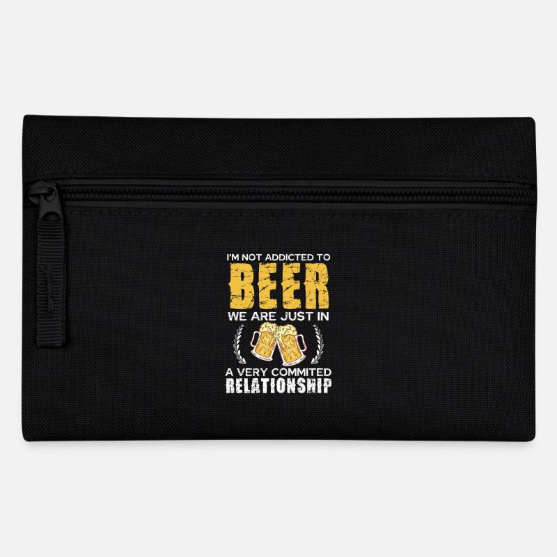 Beer Lover Relationship Joke Shirt - Pencil Case - black