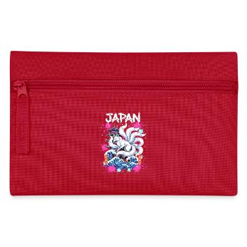 Kitsune Japan Pagode – Anime Fuchsgeist  - Federtasche - Rot - Vorne