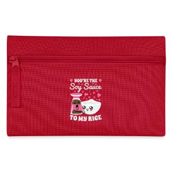 Reis Und Soja Soße Geschenk Asiatische Küche - Federtasche - Rot - Vorne